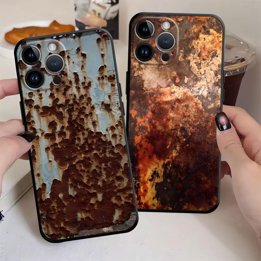 Mini Pc Case - Retro Rust Design Case for iPhone