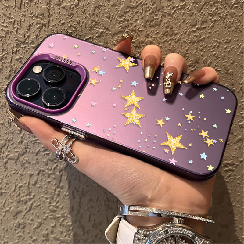 Colorful Star Pattern Matte Ha - Matte Pc Case 评论和价格